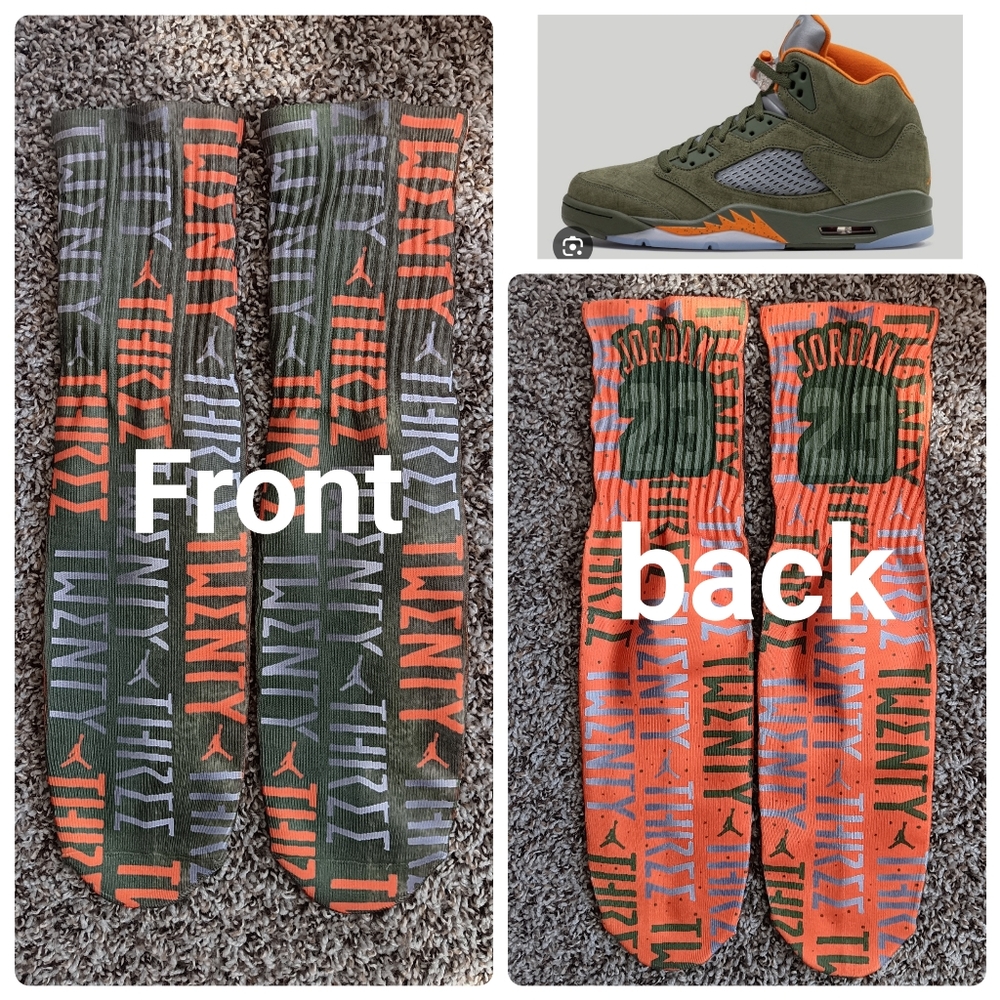 Jordan 5 olive green Socks